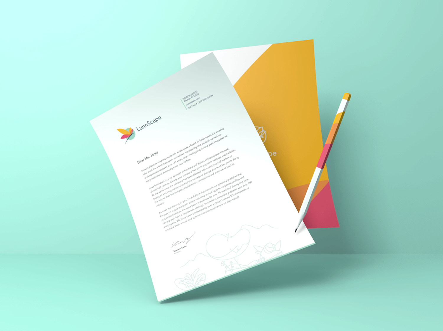 lunnscape branded stationery_stationery