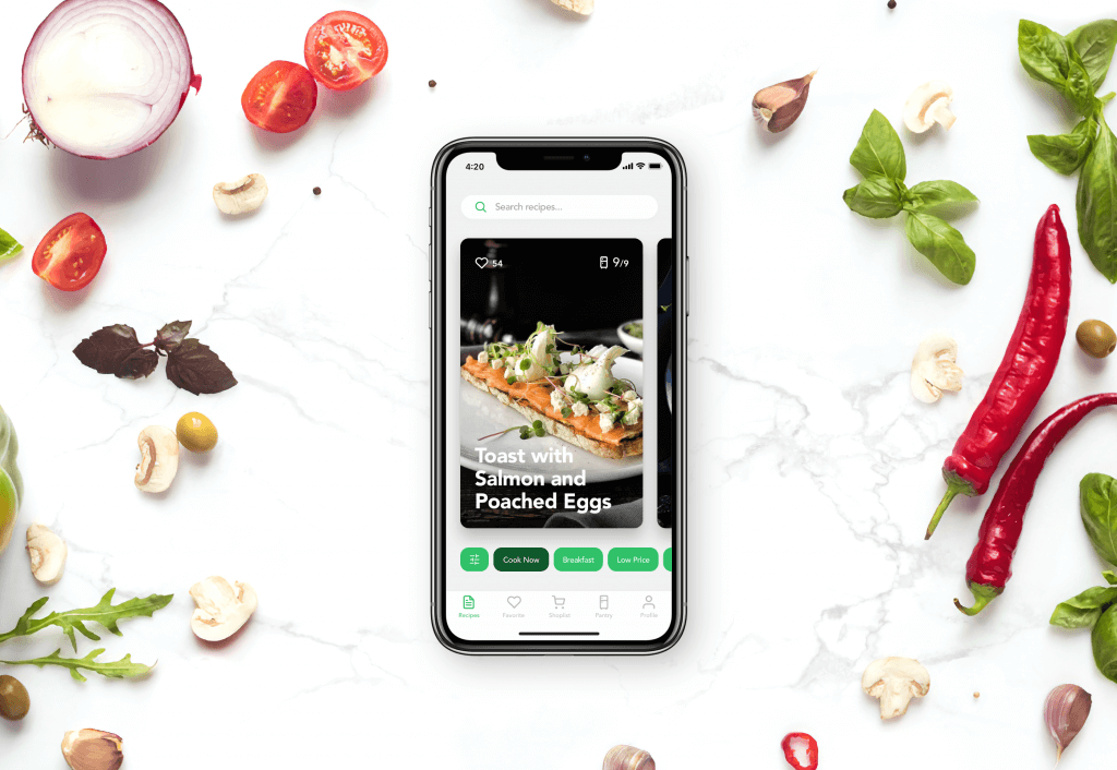 recipe app design