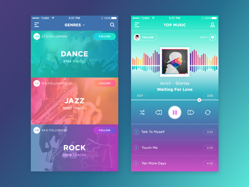 tubik studio music app
