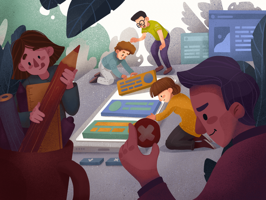 creative teamwork illustration design tubik