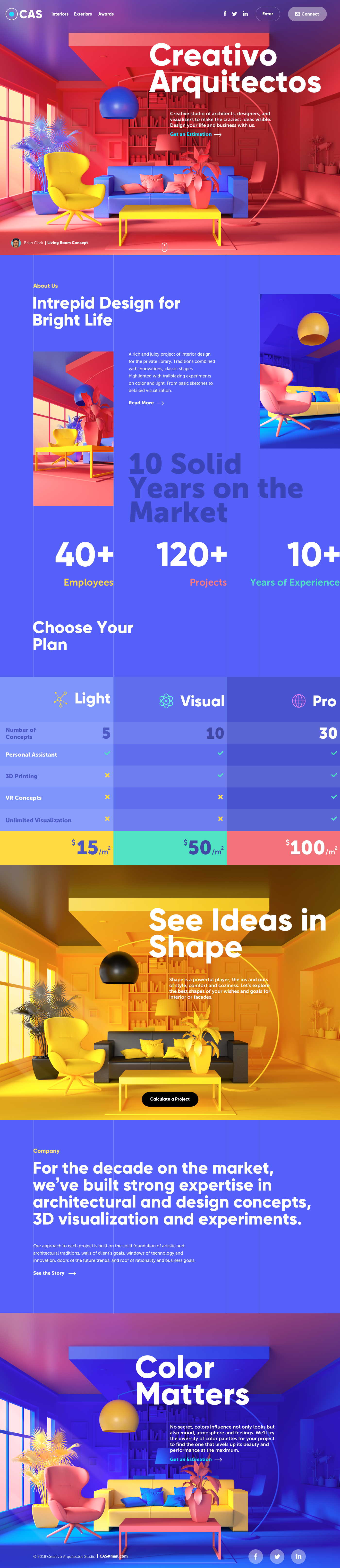 creativo arquitectos website ui design tubik