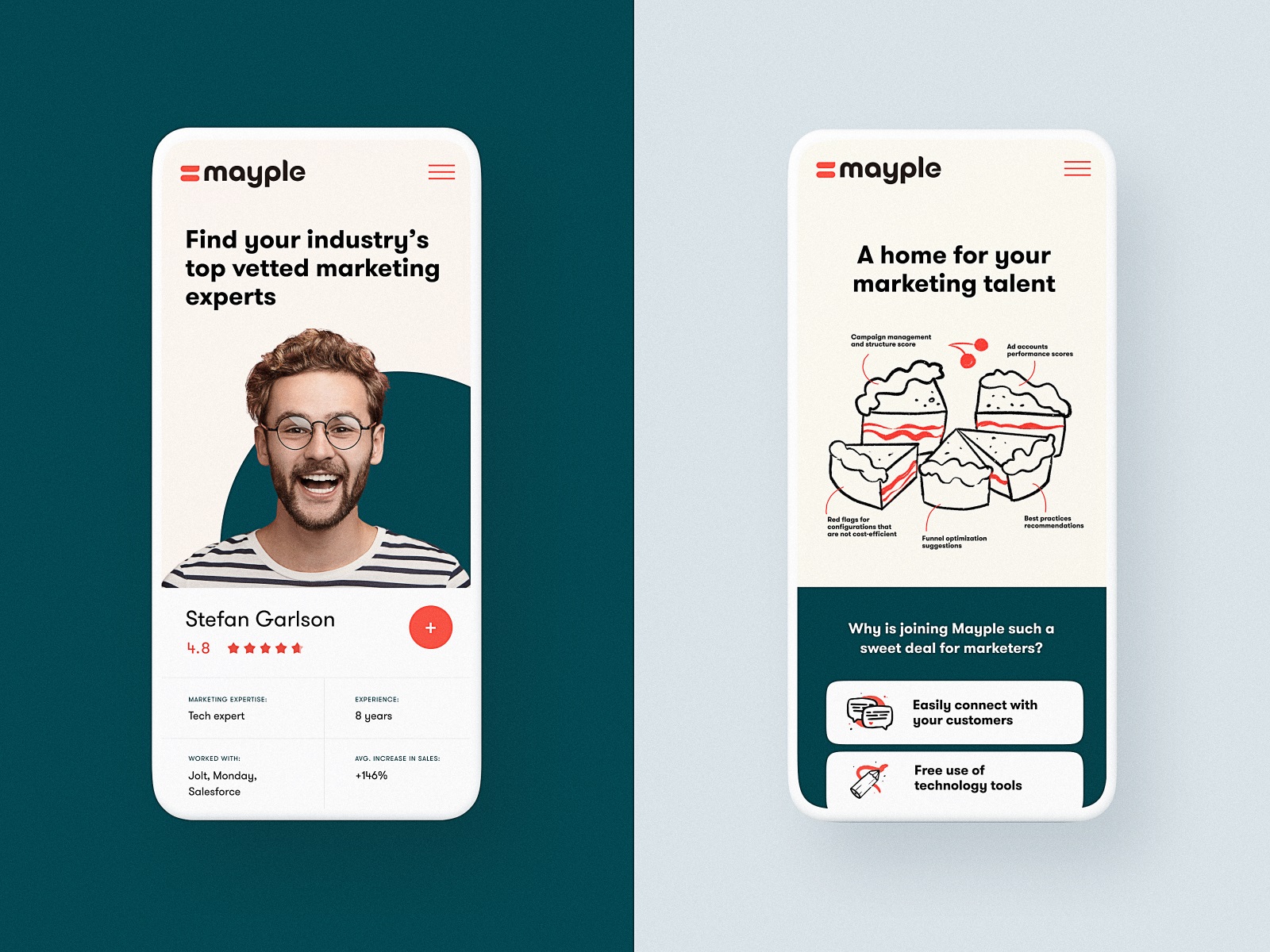 mayple website design