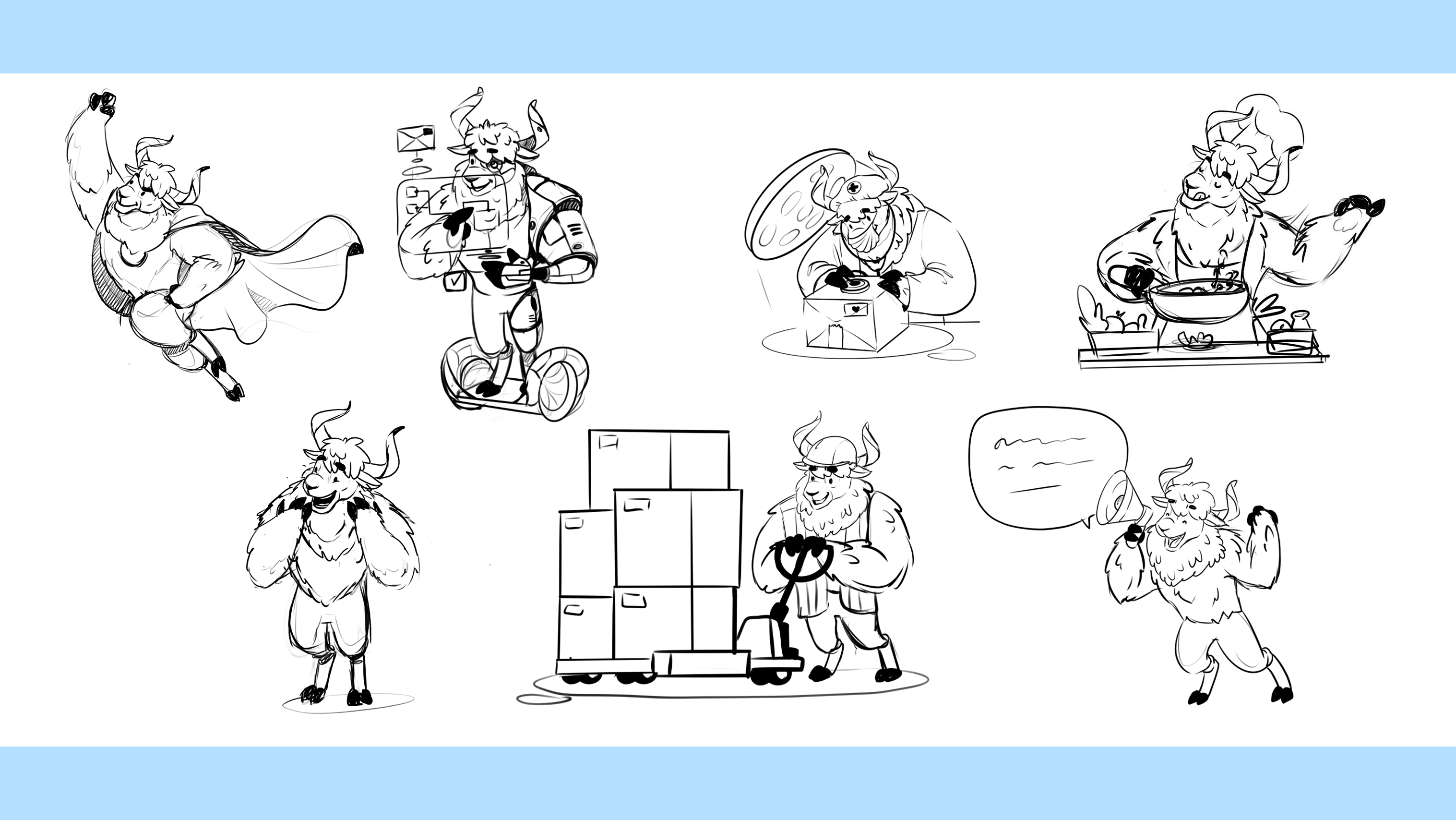 sketch mascot design packyak case study