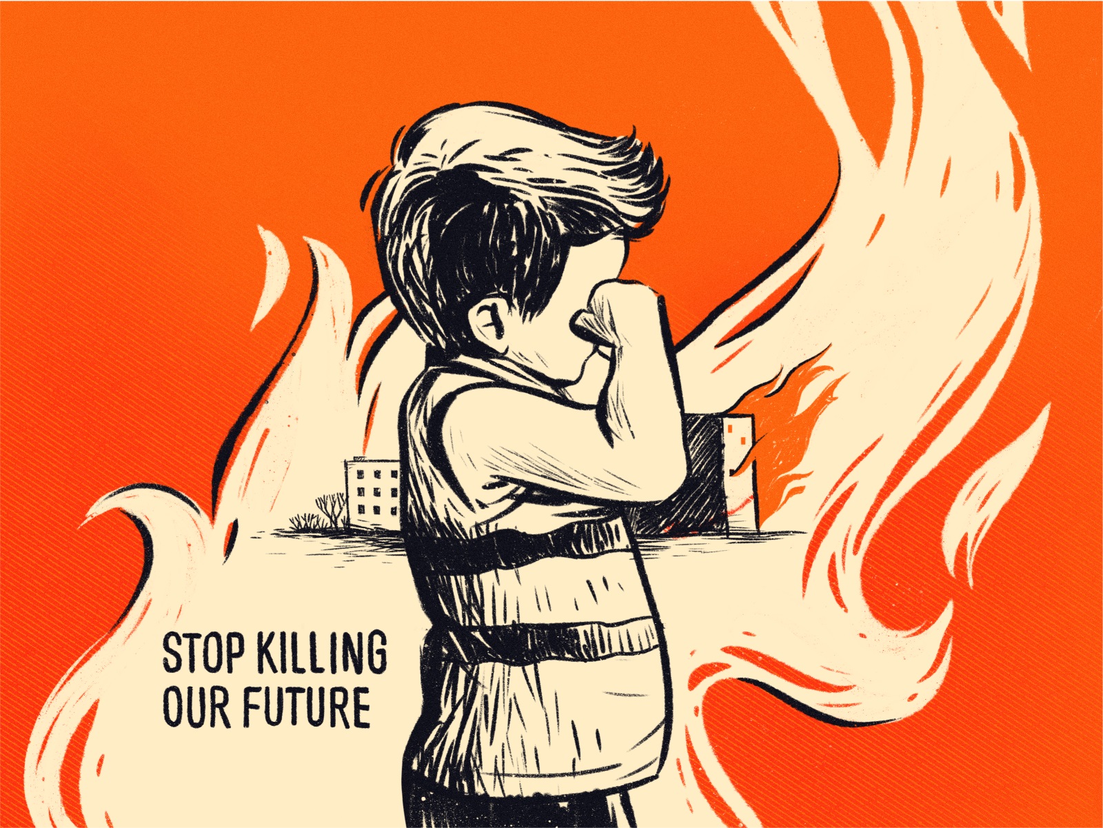 children need peace tubikarts illustration