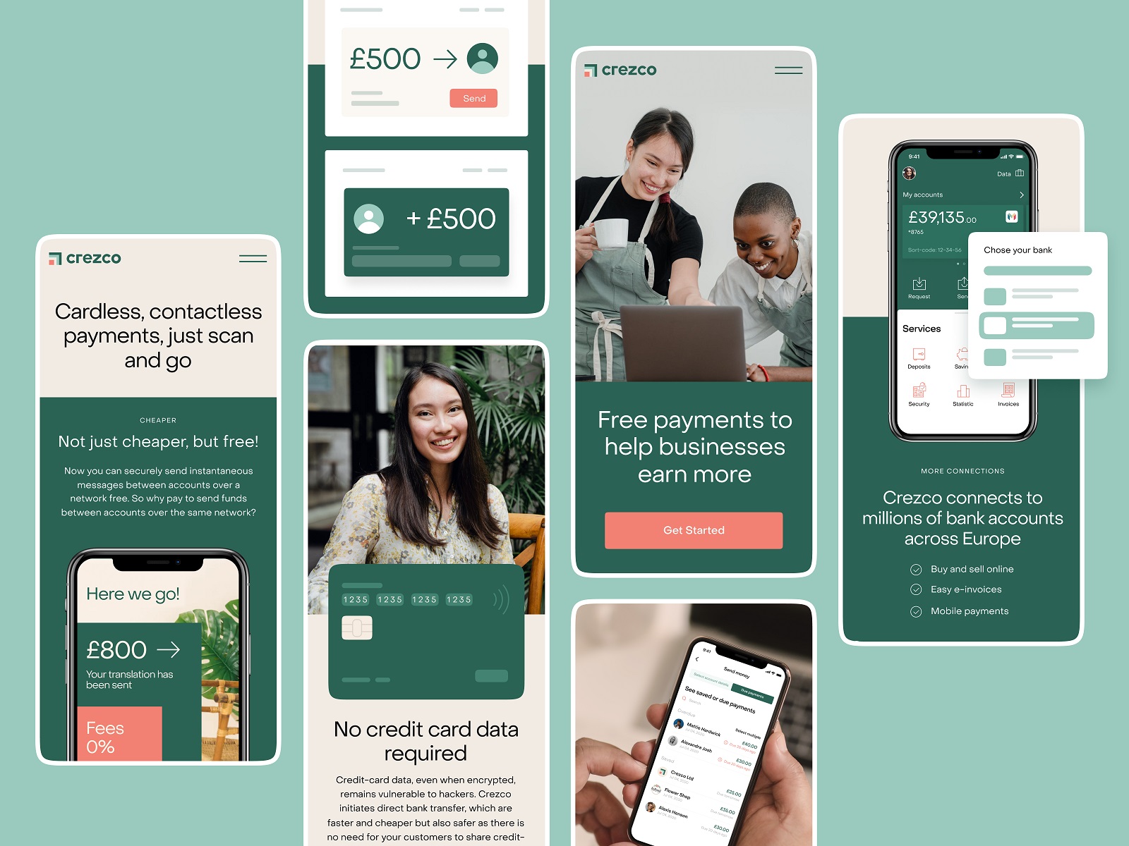 mobile website crezco tubik design