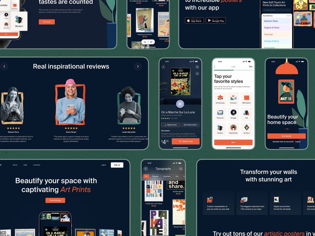 poster app design case study tubik